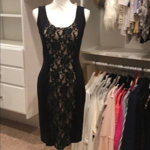 Shape Fix black and nude lace dress